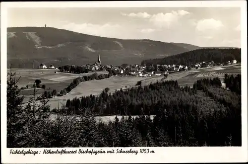 Ak Bischofsgrün im Fichtelgebirge, Panorama, Schneeberg