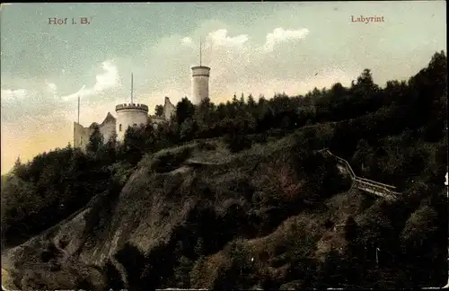 Ak Hof an der Saale Oberfranken Bayern, Labyrint