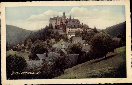 Ak Lauenstein Ludwigsstadt in Oberfranken, Burg Lauenstein