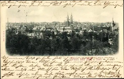 Ak Hof an der Saale Oberfranken Bayern, Gesamtansicht