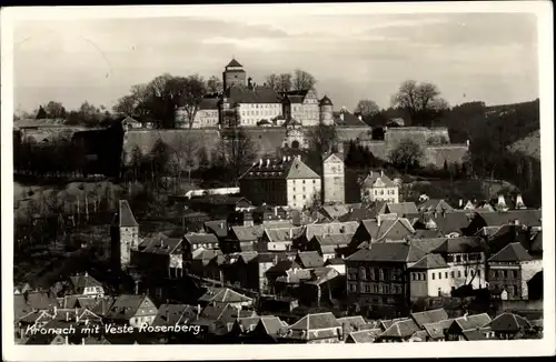 Ak Kronach Oberfranken, Teilansicht, Veste Rosenberg