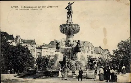 Ak Berlin Tiergarten, Lützowplatz, Herkulesbrunnen