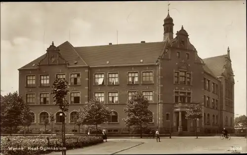 Ak Wanne Herne im Ruhrgebiet, Realgymnasium