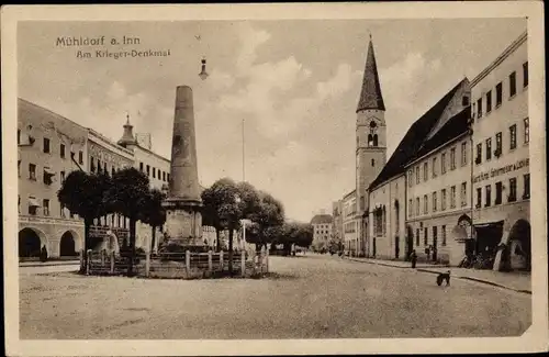 Ak Mühldorf am Inn Oberbayern, Kriegerdenkmal