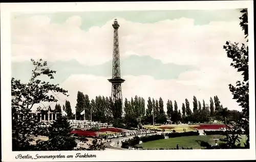 Ak Berlin Charlottenburg Westend, Funkturm, Sommergarten