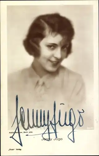 Ak Schauspielerin Jenny Jugo, Portrait, Autogramm