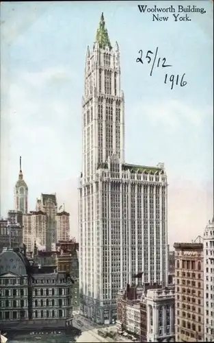Ak New York City USA, Woolworth-Gebäude