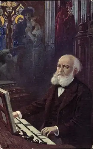 Künstler Ak Balestrieri, L., Französischer Komponist Charles François Gounod, Faust