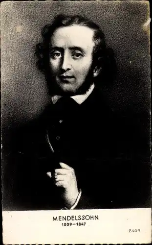 Ak Komponist Felix Mendelssohn Bartholdy, Porträt