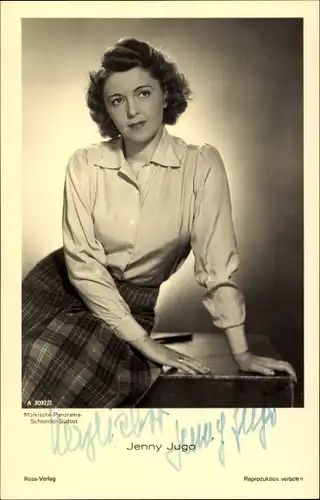 Ak Schauspielerin Jenny Jugo, Portrait, Autogramm