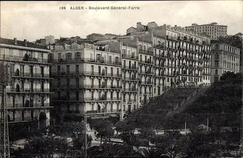 Ak Algier Algerien, Boulevard Général Farre