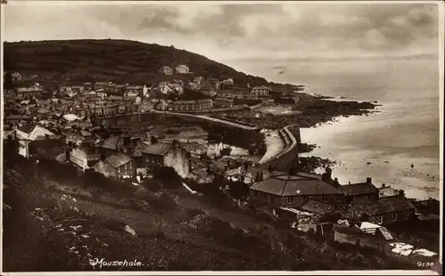 Ak Mousehole Cornwall England, Gesamtansicht