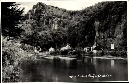 Ak Cheddar Somerset England, See und Klippen