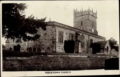 Ak Puddletown Dorset England, Kirche