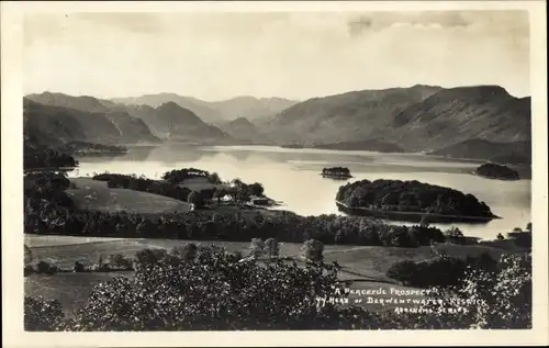 Ak Keswick Cumbria England, eine friedliche Aussicht