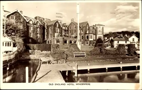 Ak Windermere Cumbria England, Old England Hotel