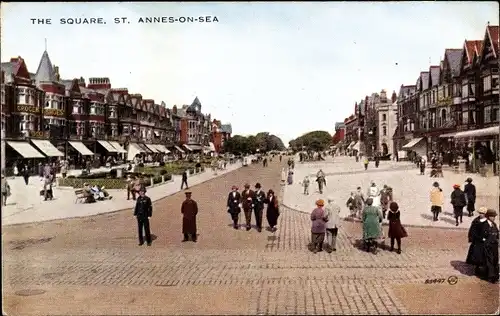 Ak St Annes on Sea Lancashire England, Platz