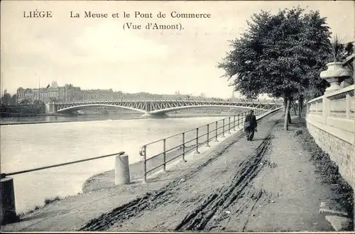 Ak Lüttich Lüttich Wallonien, Maas, Pont de Commerce