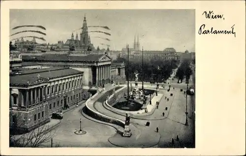 Ak Wien 1 Innere Stadt, Parlament, Monument