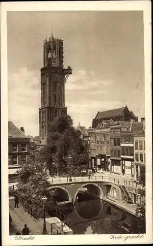 Ak Utrecht Niederlande, Oude gracht
