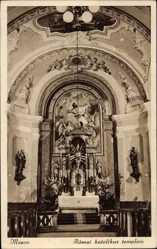 Ak Moson Wieselburg Mosonmagyaróvár Ungarn, Kirche, Innenansicht, Altar