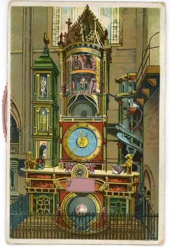 Mechanische Ak Strasbourg Straßburg Elsass Bas Rhin, Astronomische Münsteruhr