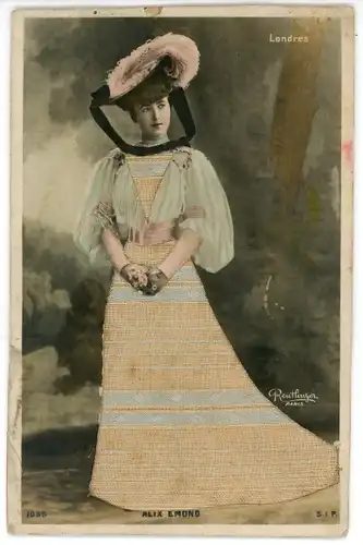 Stoff Ak SchauspielerinAlix Emund, Portrait