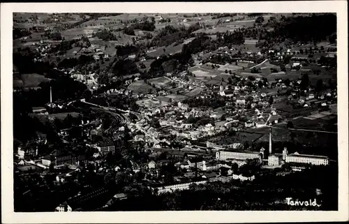 Ak Tanvald Tannwald Region Reichenberg, Luftbild vom Ort