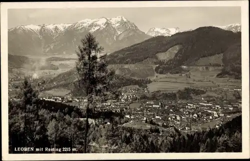 Ak Leoben Steiermark, Panorama mit Reiting