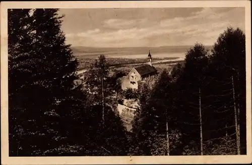 Ak Bregenz am Bodensee Vorarlberg, Blick in Tal vom Gebhardsberg