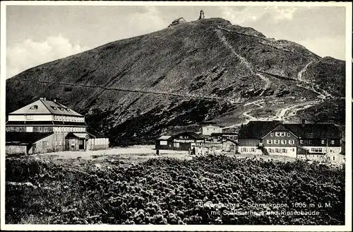 Ak Malá Úpa Kleinaupa Reg. Königsgrätz, Schneekoppe, Schlesierhaus, Riesenbaude