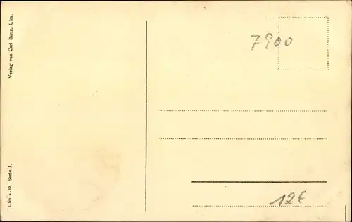 Ak Ulm an der Donau, Hofpartie im Griesbad