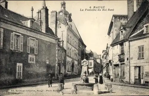 Ak Baugé Maine et Loire, Fontaîne du Roi René