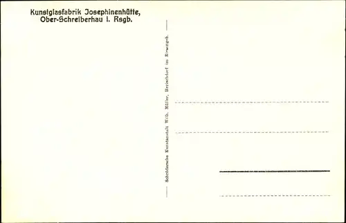 Ak Szklarska Poręba Schreiberhau Riesengebirge Schlesien, Kunstglasfabrik Josephinenhütte