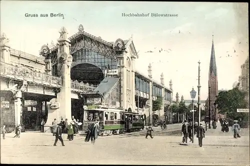 Ak Berlin Schöneberg, Bülowstraße, Hochbahnhof