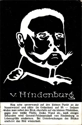 Vexier Ak Generalfeldmarschall Paul von Hindenburg
