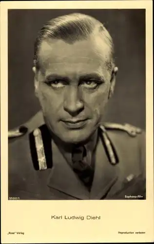 Ak Schauspieler Carl Ludwig Diehl, Portrait in Uniform, Ross Verlag 9980 1