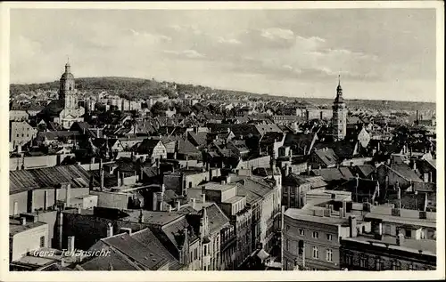 Ak Gera in Thüringen, Teilansicht, Kirchtürme