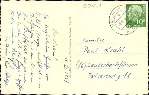 Ak Hallig Hooge in Nordfriesland, Backenswarf, Flut, Wellenkämme