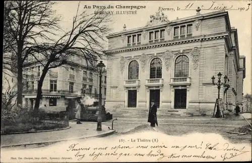 Ak Épernay Marne, Le Theater