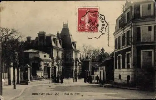 Ak Brunoy Essonne, Rue du Pont