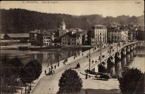 Ak Bayonne Pyrénées Atlantiques, Pont Saint-Esprit