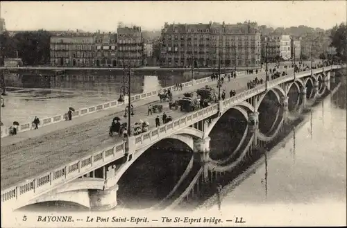 Ak Bayonne Pyrénées Atlantiques, Le Pont Saint-Esprit