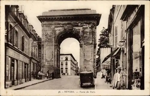 Ak Nevers Nièvre, Porte de Paris