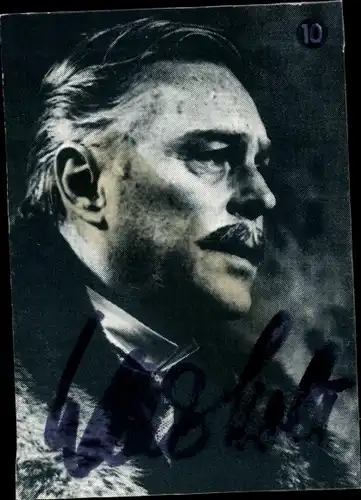 Autogrammkarte Schauspieler Hans Holt, Portrait, Autogramm