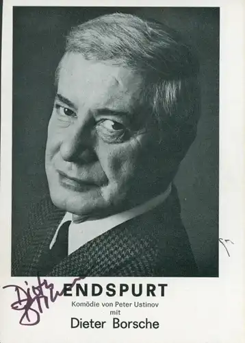 Autogrammkarte Schauspieler Dieter Borsche, Portrait, Autogramm