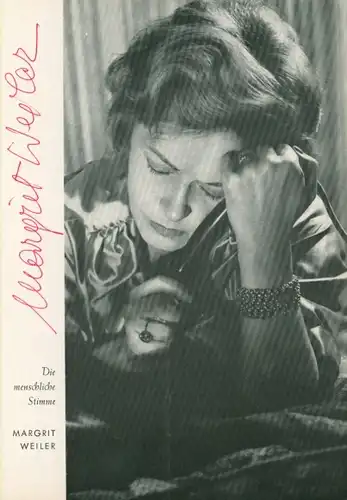 Autogrammkarte Schauspielerin Margit Weiler, Portrait, Autogramm