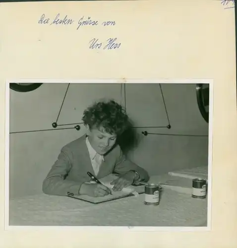 Autogrammkarte Schauspieler Urs Hess, Portrait, Autogramm