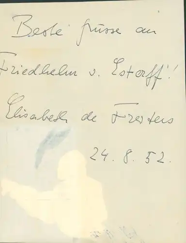 Autogrammkarte Schauspielerin Elisabeth de Freitas und Margaret Cargill, Autogramme