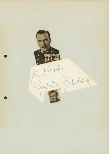 Autogrammkarte Schauspieler Ewald Balser, Portrait, Autogramm